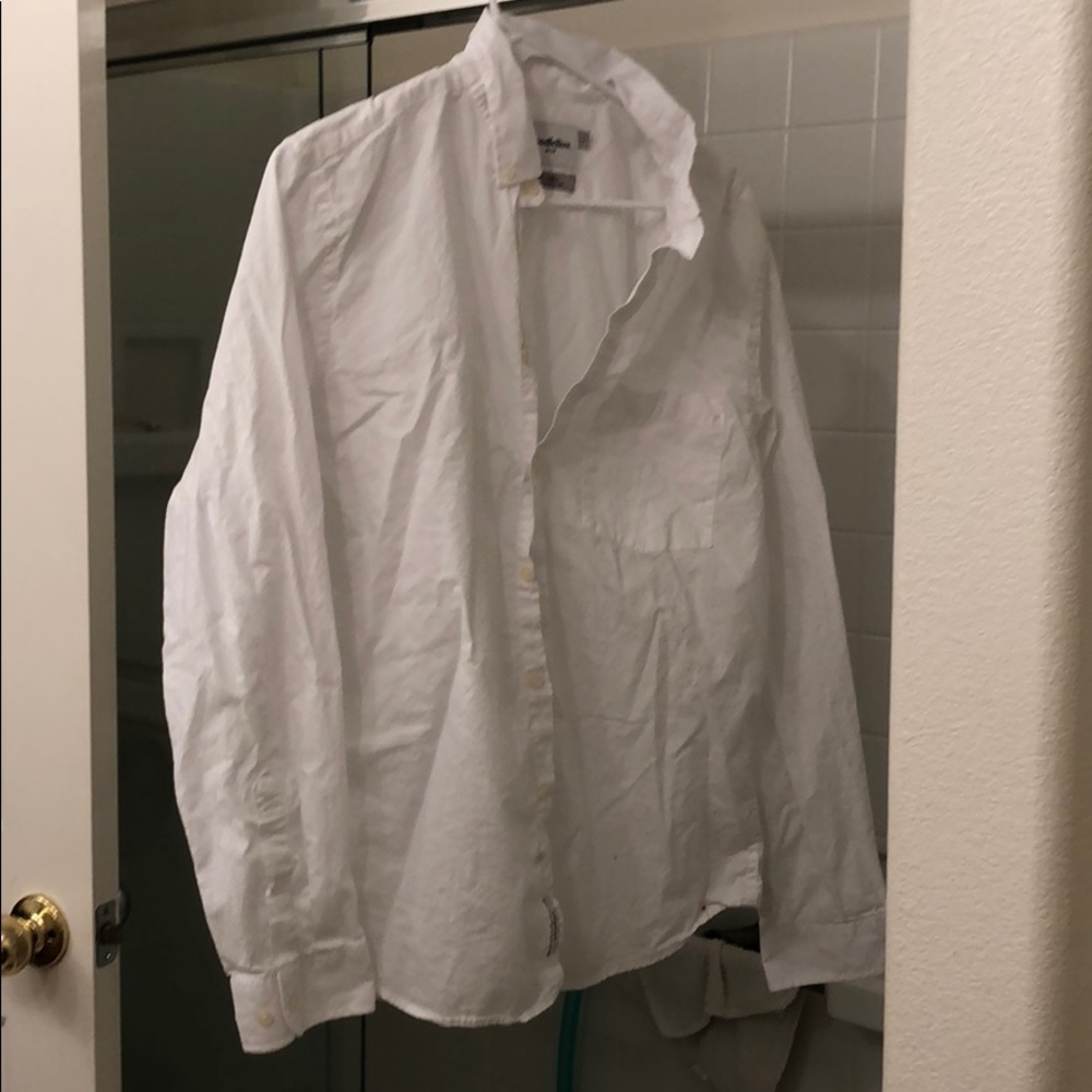 White button-down men’s shirt